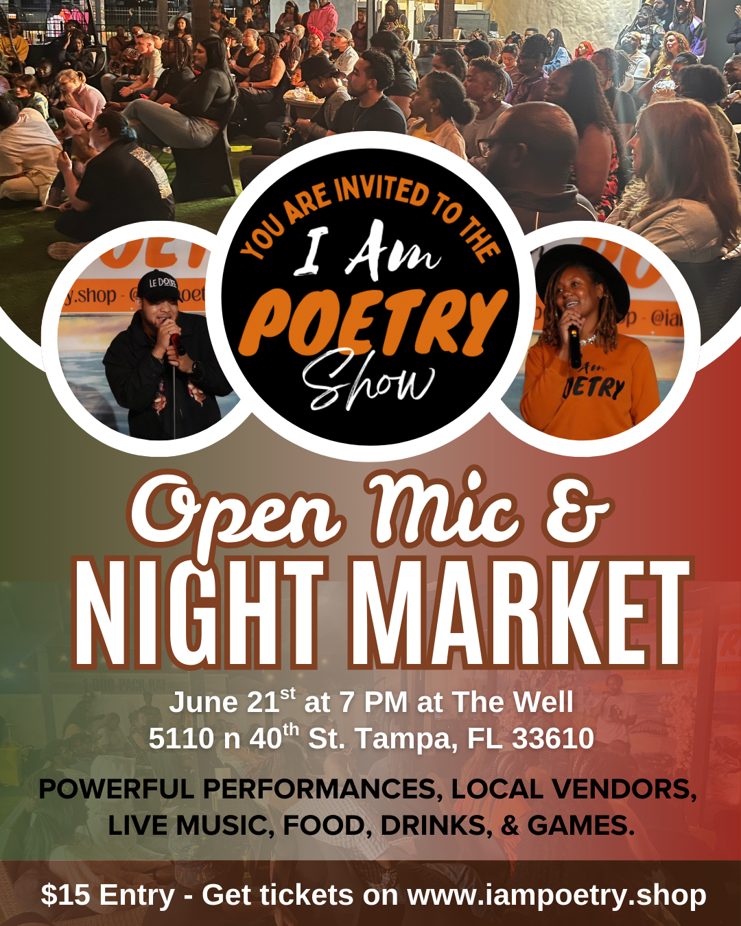 I Am Poetry Open Mic Show & Market (06/21/2025)