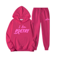 "I Am Poetry" Hoodie and Jogger Pants Suit (Breast Cancer Awareness) - Unisex