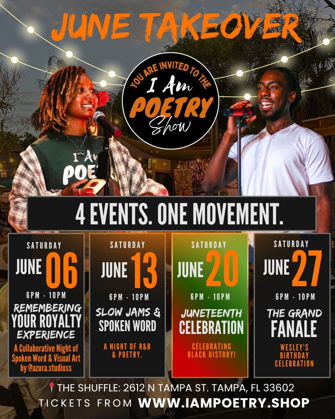 I Am Poetry Show (Open Mic & Night Market) (6/20/26)