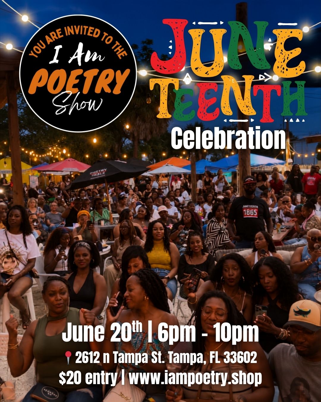 I Am Poetry Show (Open Mic & Night Market) (6/20/26)