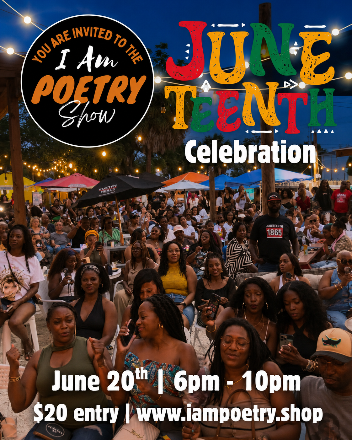 I Am Poetry Show (Open Mic & Night Market) (6/20/26)